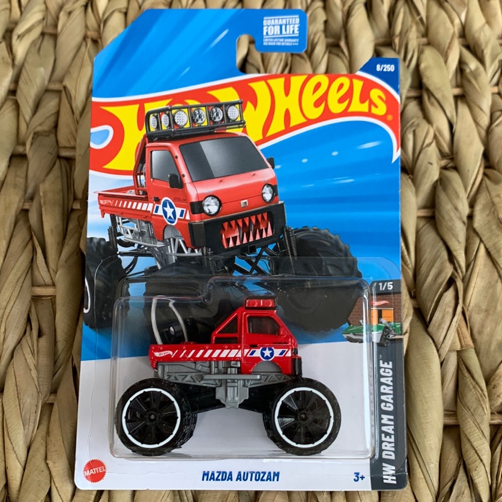 Hot Wheels Car Mazda Autozam Hotwheels Red Monster Truck MonsterTruck Jam 🆕 2025
